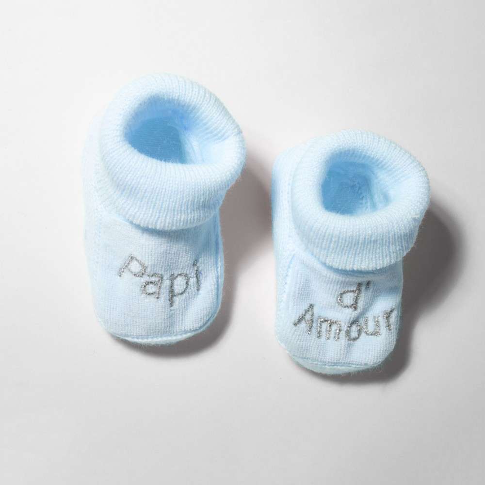 Chaussons Naissance En Velours Papi D Amour