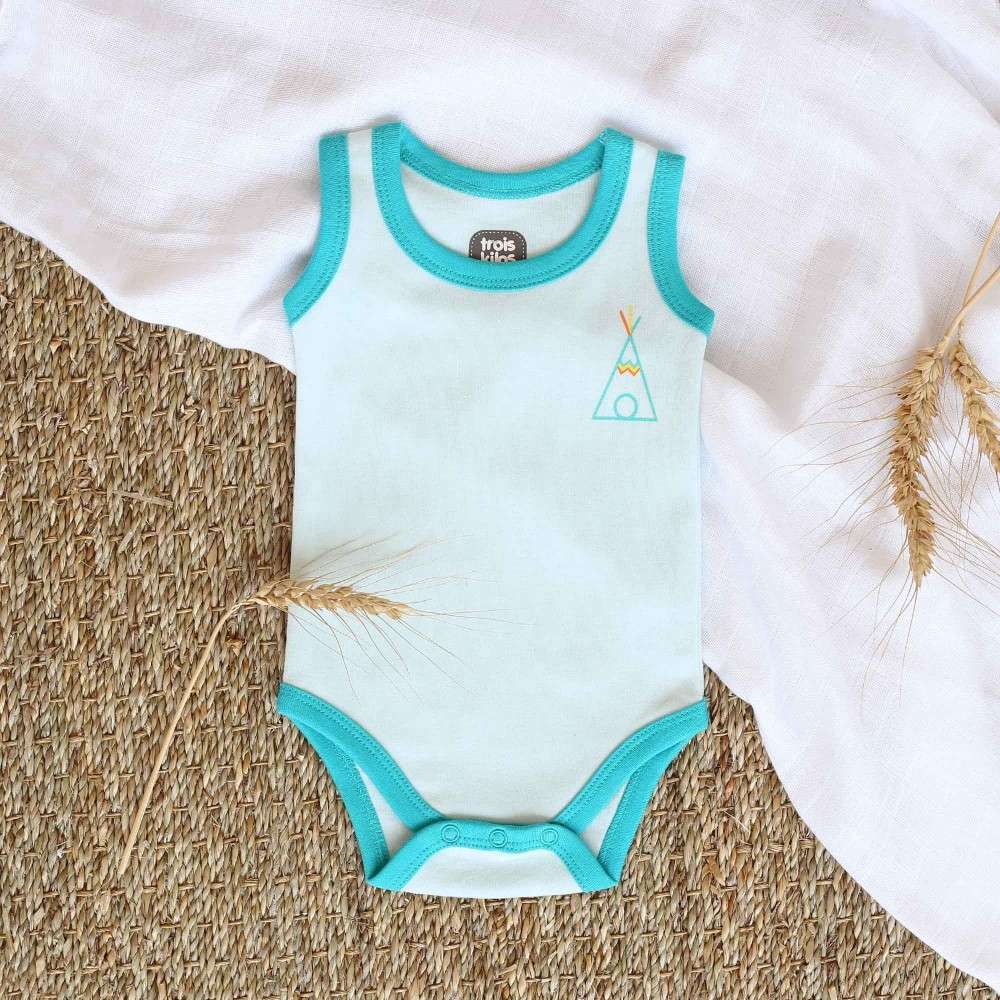 Body Bebe Sans Manche Bleu Ete Vetements Bebe Kinousses