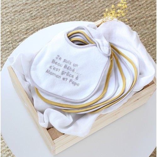 Set Of 7 Unisex Bibs 18 21 Cm Kinousses