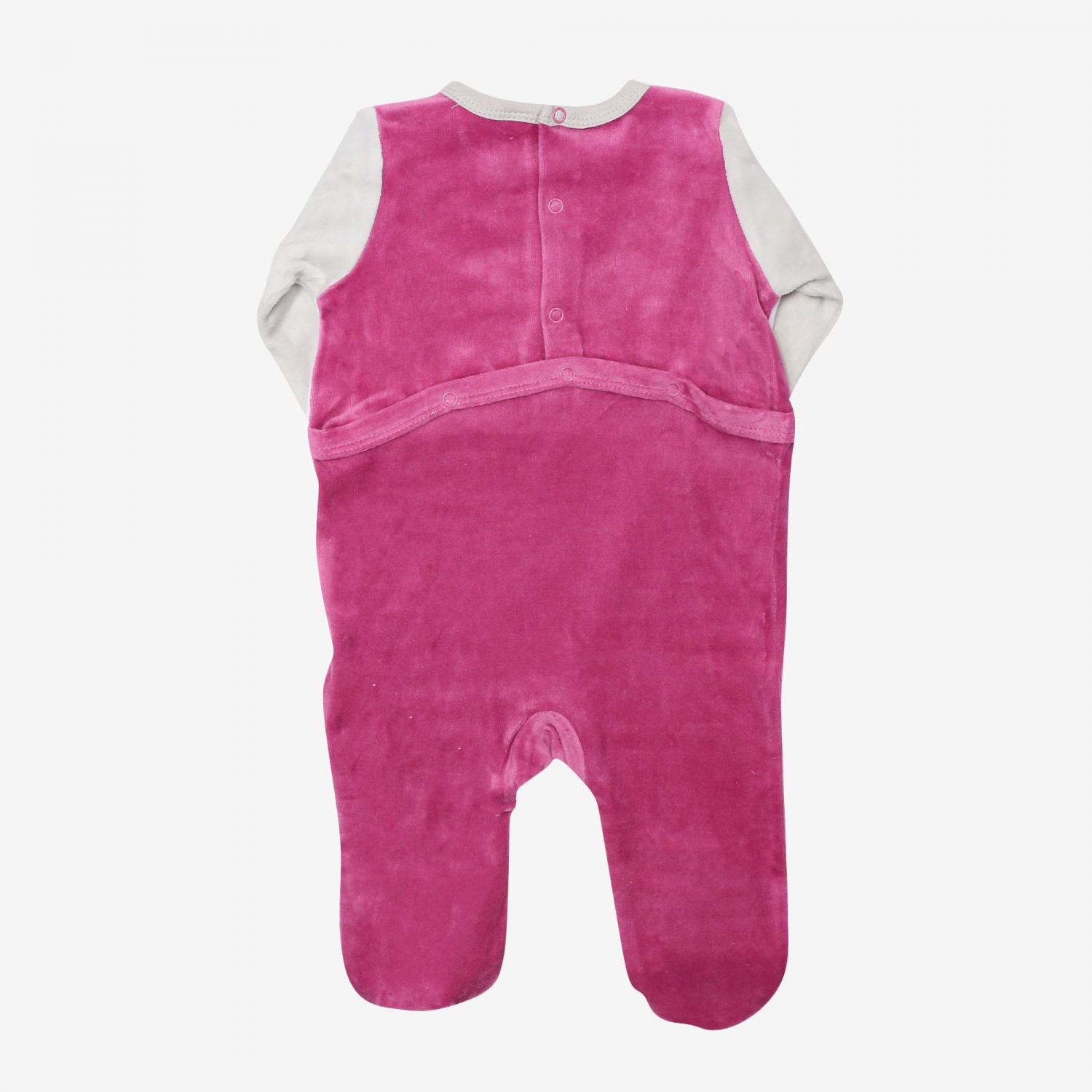 Set Of 3 Baby Girl Pyjamas Lena Velvet Back Opening