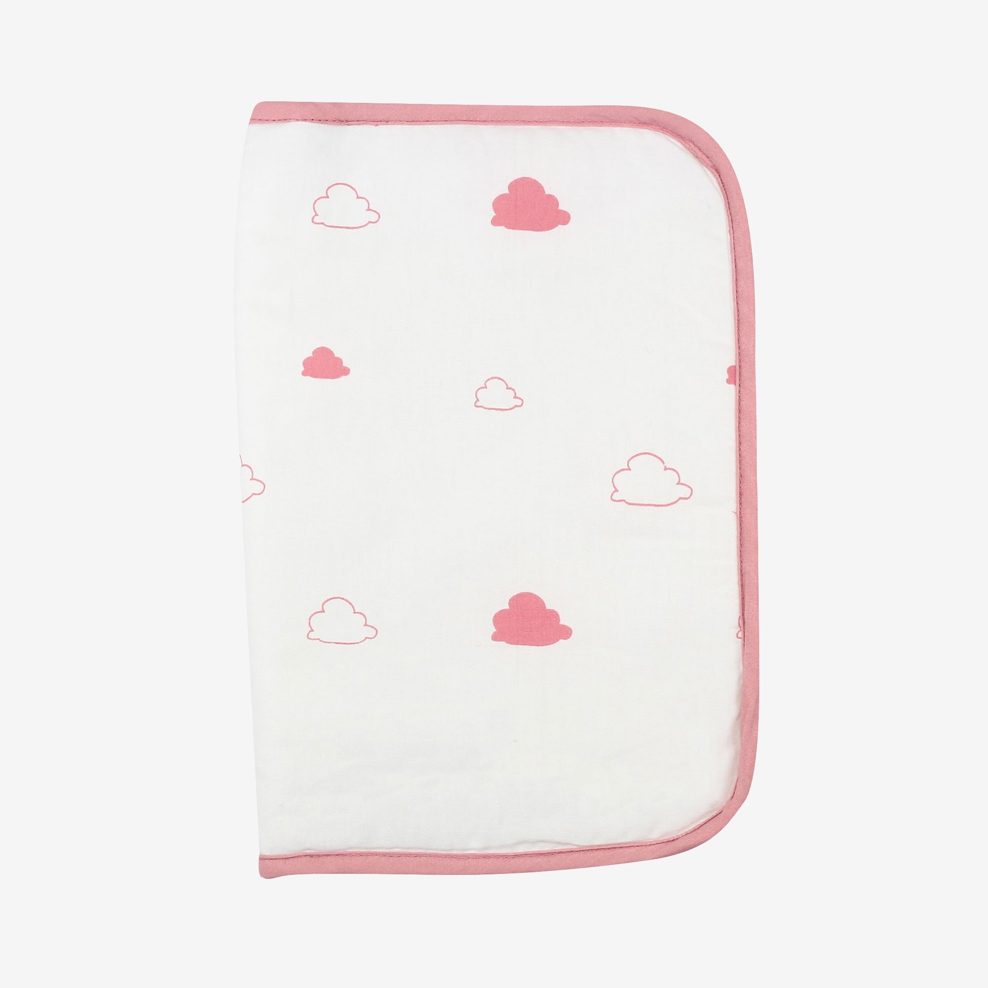 Protège carnet de santé fille - Nuages - Fermeture éclair et poches