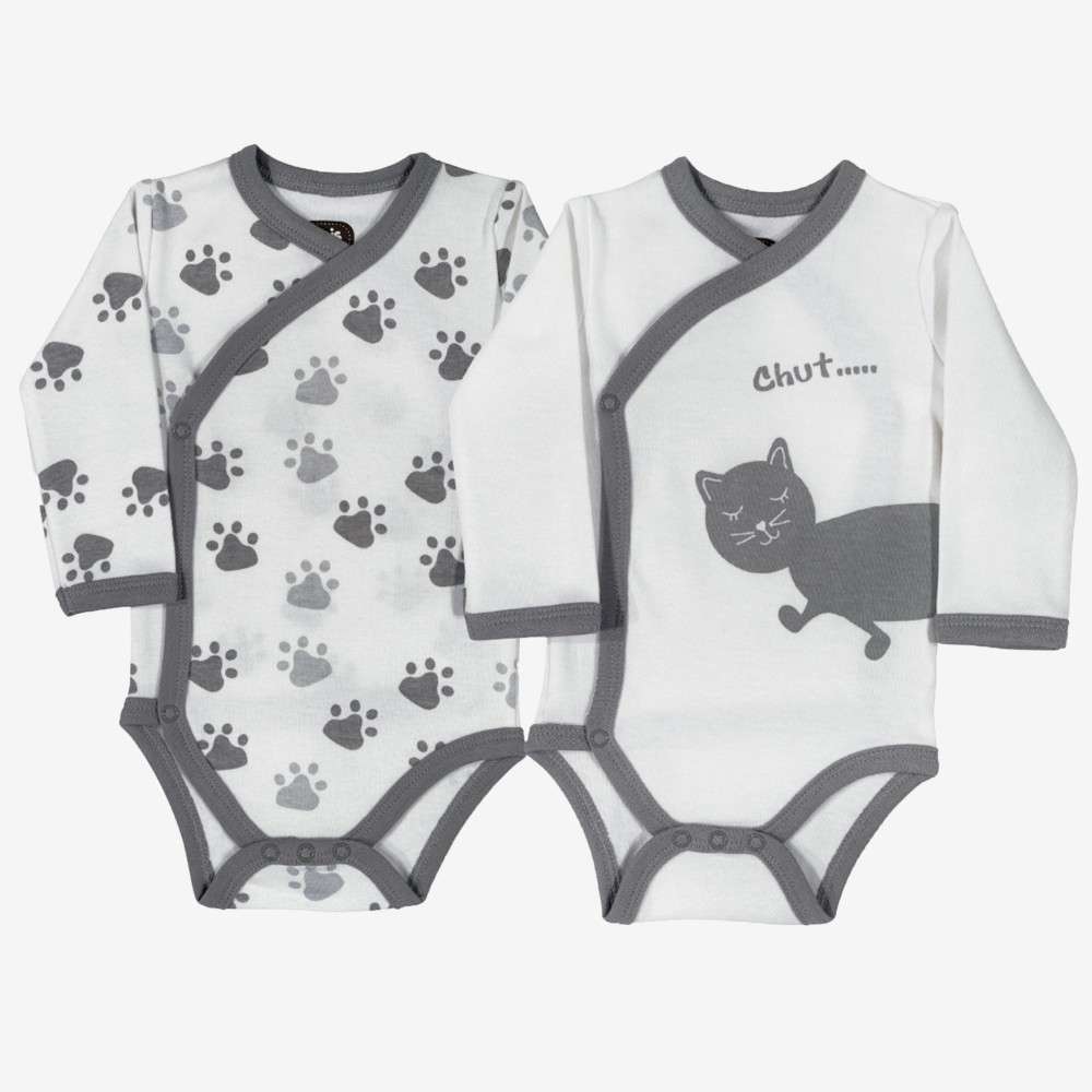 2 Body Croise Bebe En Coton Chat Livraison Offerte Des 35