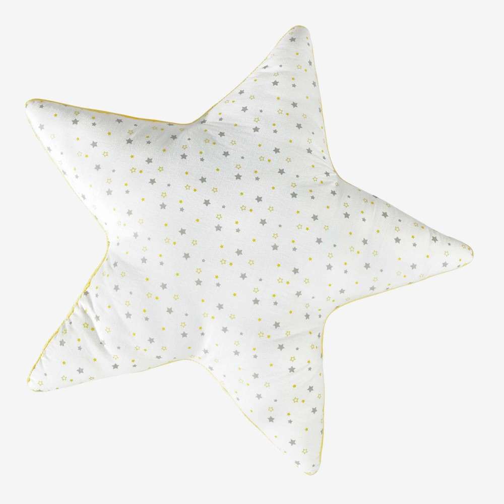 Coussin En Forme D Etoile Blanc Jaune Pour La Chambre De Bebe