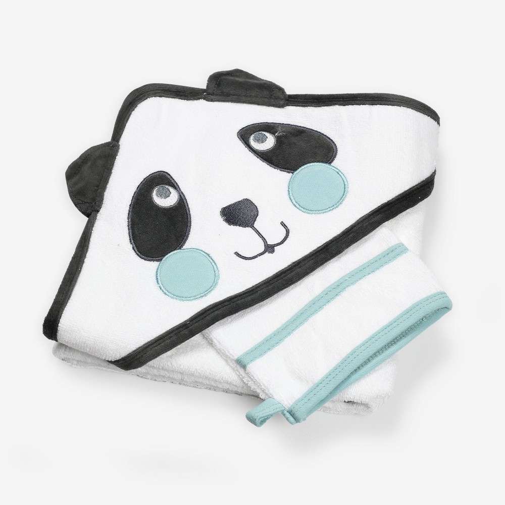 Baby Towel Panda White Black Baby Towel Panda White Black