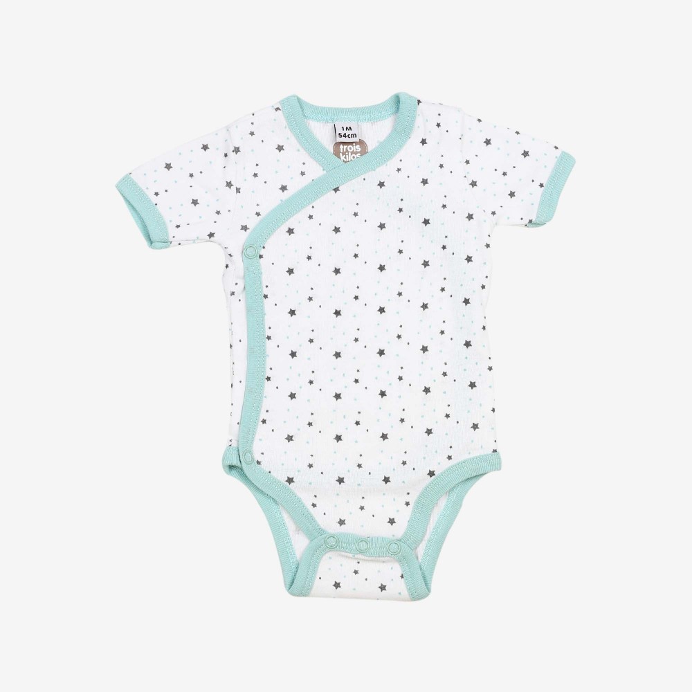 2 Baby Short Sleeve Bodysuit Perfect Baby Short Sleeved Cross Bodysuit
