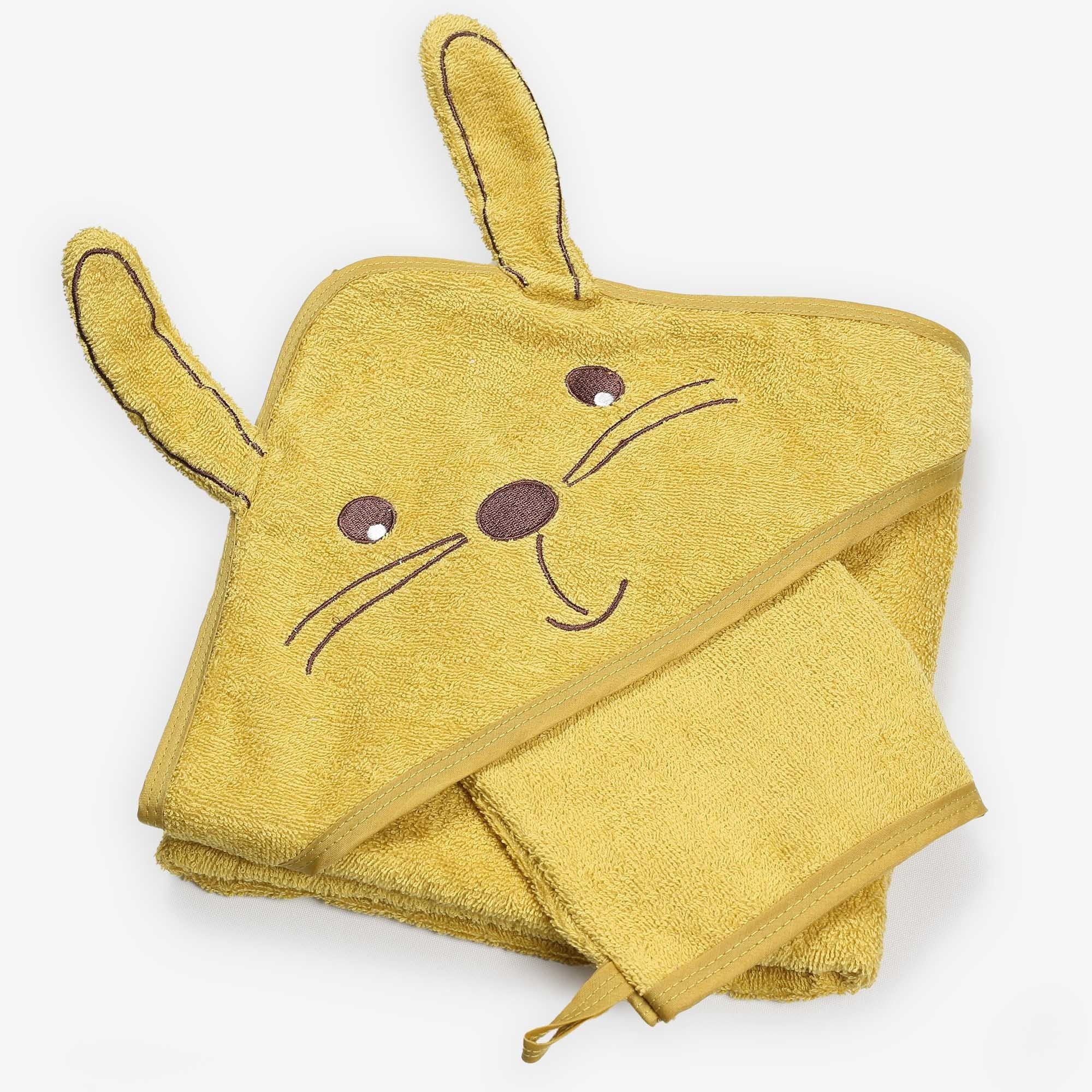 KINOUSSES Serviette De Bain Bébé - Petit Chat Pas Cher