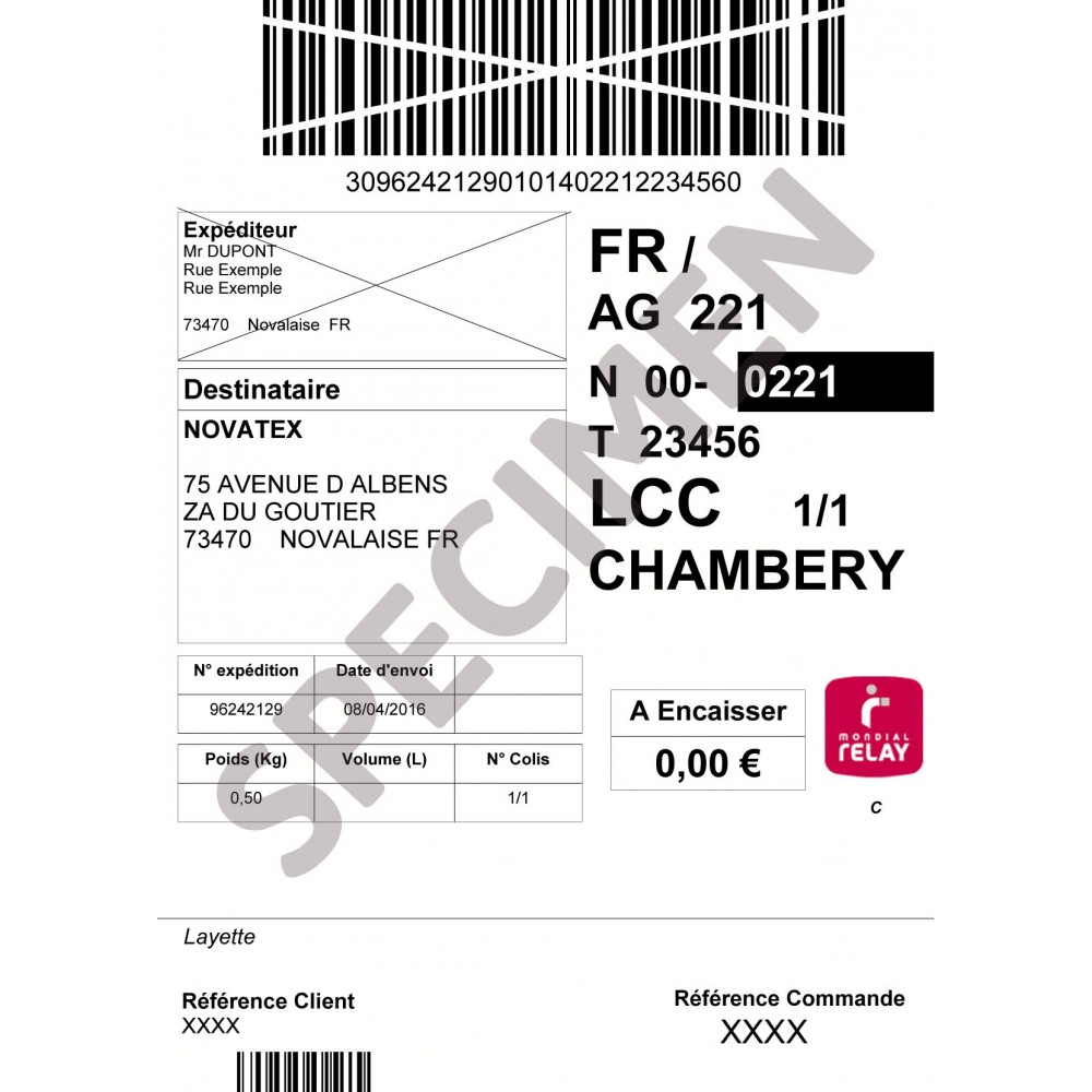 Mondial Relay Retour A L Expediteur Étiquette retour Mondial Relay pour Commande Kinousses - Kinousses