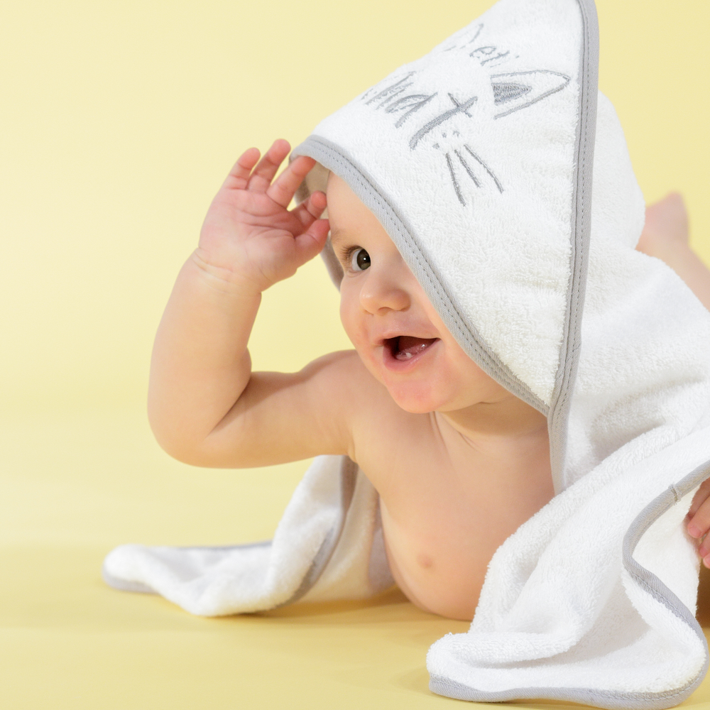 Serviette De Bain Bebe Petit Chat