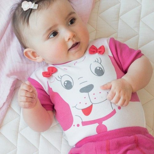3 Piece Baby Girl Set Short Sleeves Bodysuit Shorts Socks 3 Piece Baby Girl Set Short Sleeves Bodysuit Shorts Socks