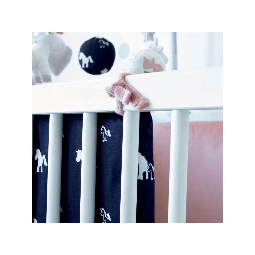 Tour De Lit Bebe Fille Bleu Et Rose Reversible Licornes Et Renarde
