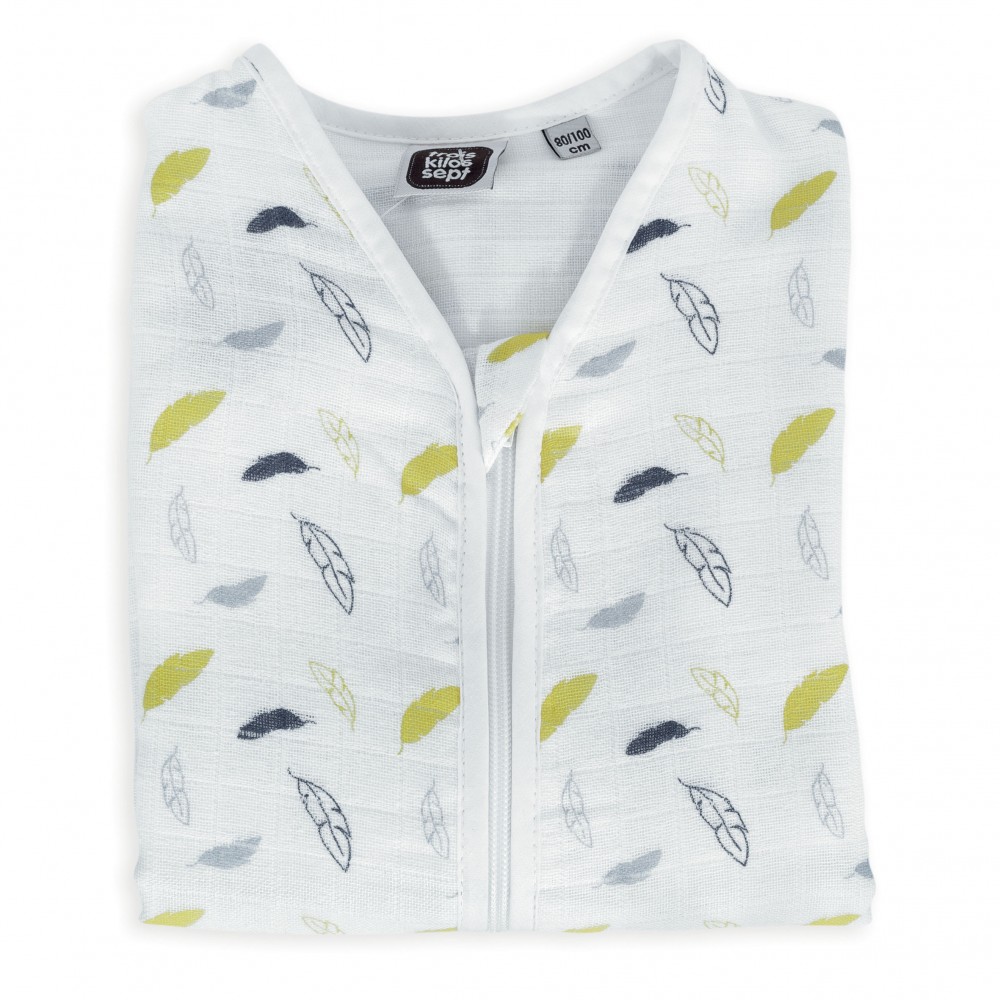 Gigoteuse Ete En Mousseline De Coton Blanche Et Bleue 6 24 Mois Kinousses