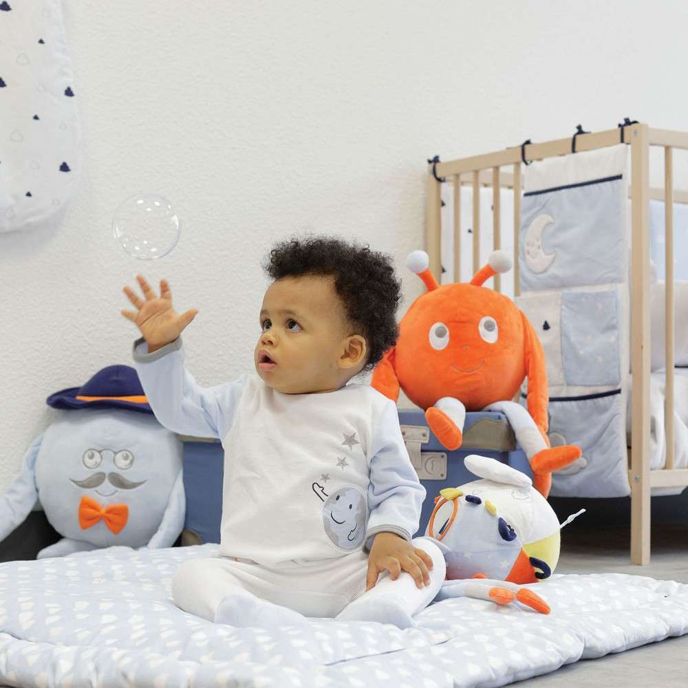 100x100 Cm Blue And White Soft Velvet Playpen Mat 100x100 Cm Blue And White Soft Velvet Playpen Mat