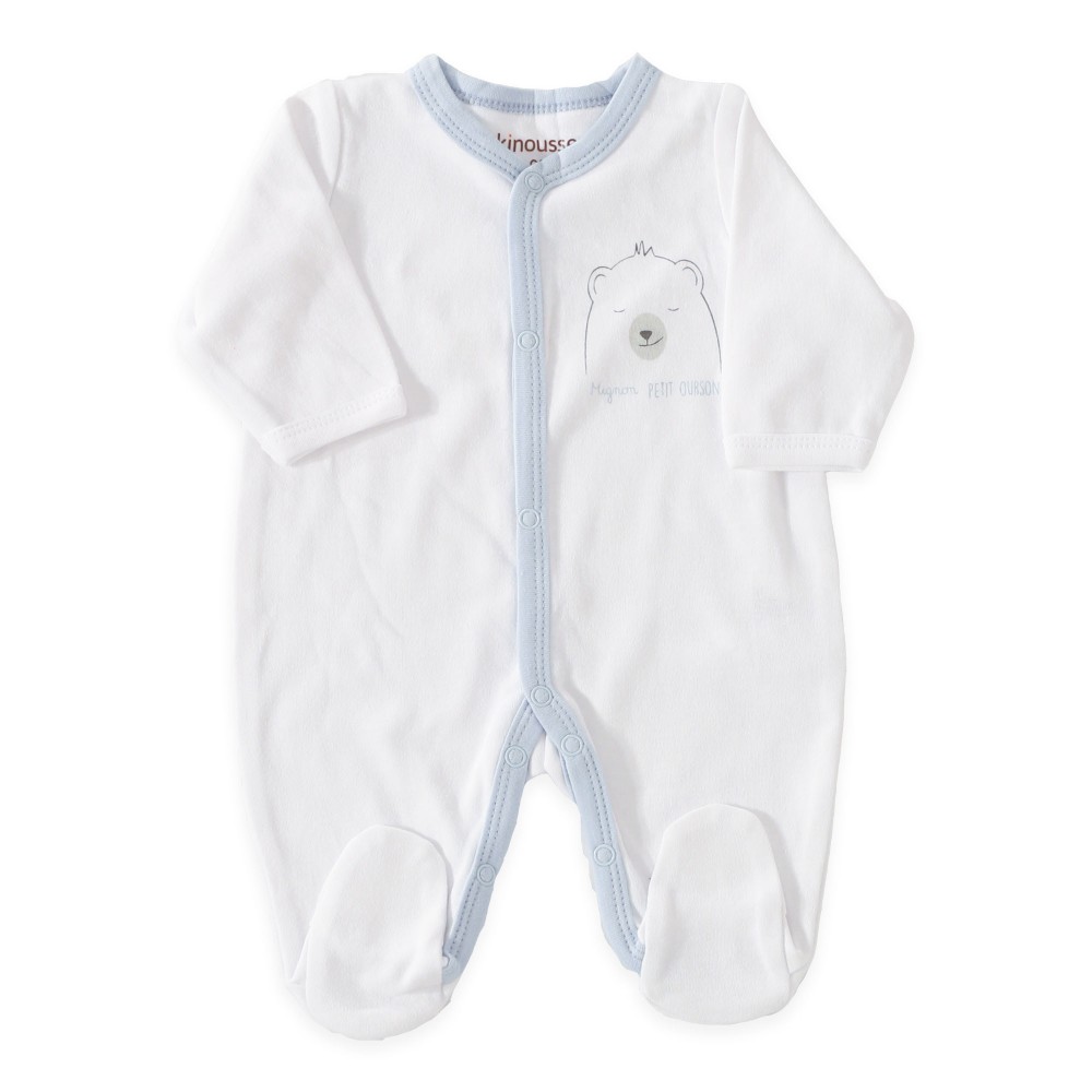 White And Blue Frosted 6 Piece Cotton Boy S Birth Trousseau