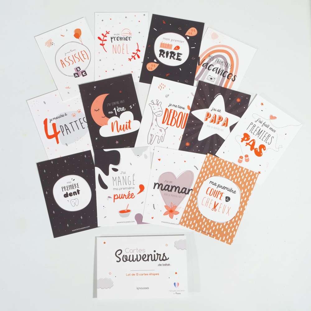 Cartes Souvenirs Avec Pochette Cadeau Pour Les Etapes Cles De Bebe