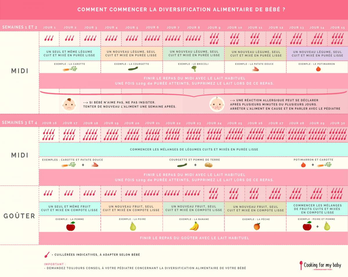 C Est Entre 4 Et 6 Mois Qu Il Est Aujourd Hui Vivement Conseille De Debuter La Diversification Alimentaire Pour Bebe En Deca Le Systeme Digestif De Votre Bebe N Est Pas Assez Developpe Pour Assimile